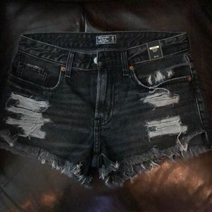 Abercrombie Jean shorts cutoff size 0 destroyed